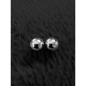Silver Plated Ball Stud Earrings 5mm Small Round Minimalist Jewelry